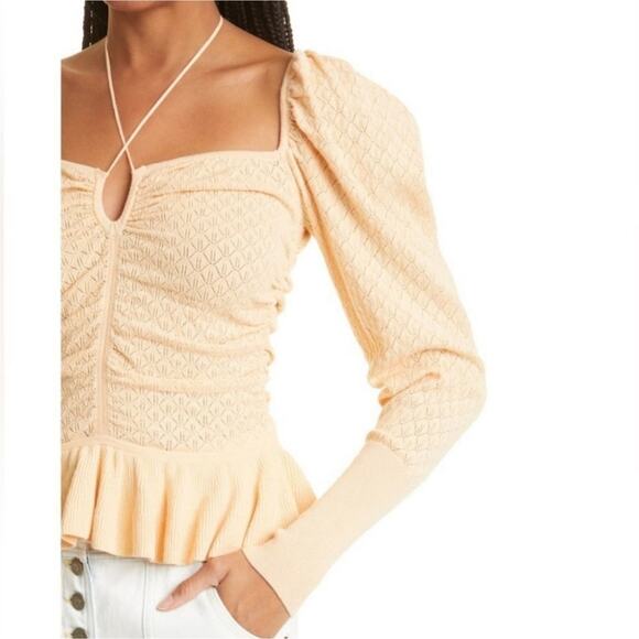 Ulla Johnson Leland Top Blouse Women's Large Cottage Fairy Puff Sleeves - Picture 5 of 16